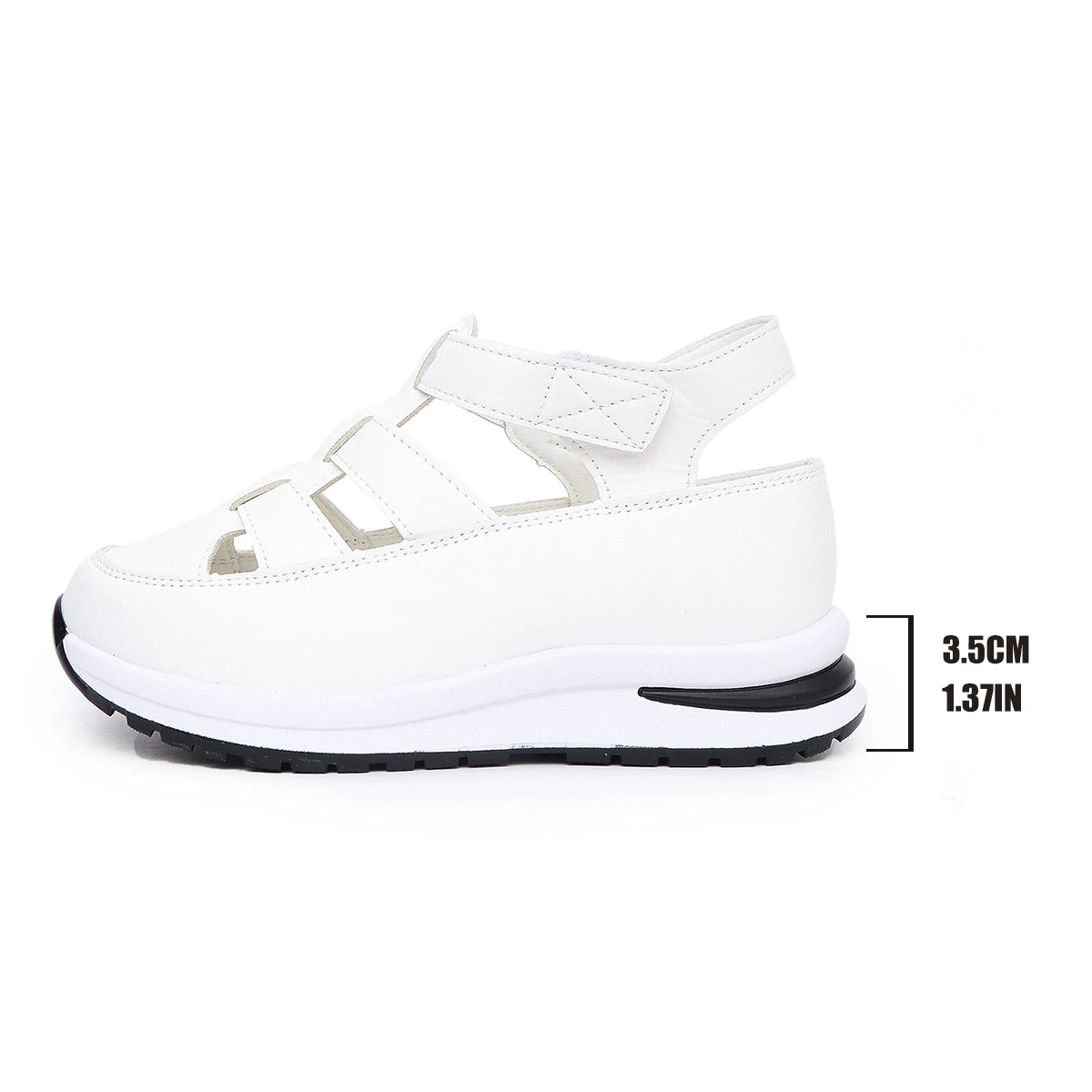 Women Sandals New High Quality Buckle Strap Sandals Women New Closed Toe Office and Career Summer Solid Wedge Shoes for Women