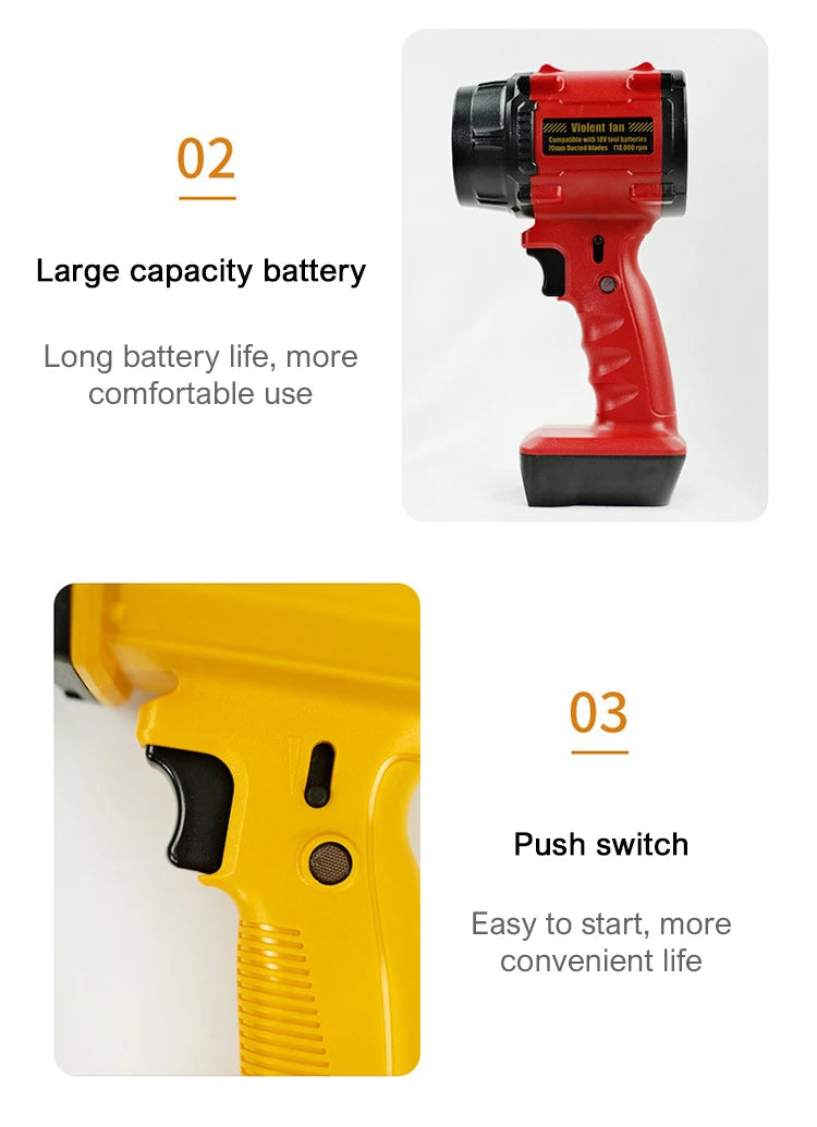 Luftgebläse 2025: 33000RPM Turbo-Jet Handheld - Multi-Brand Tools Collection