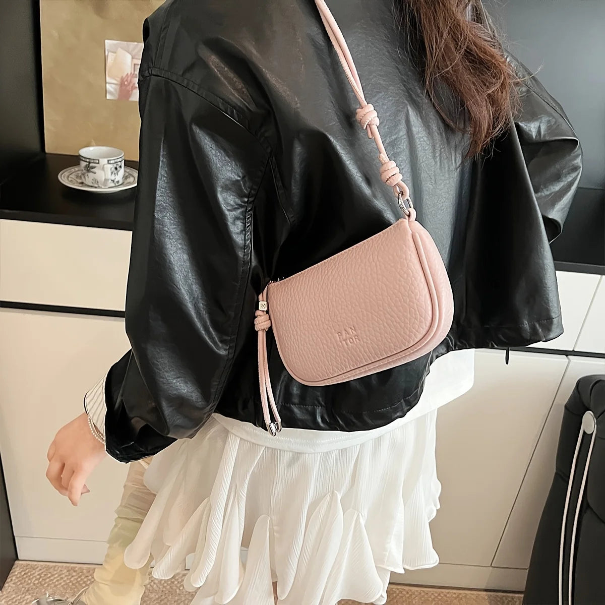 Ladies' Crossbody Bag Is Fashionable, Versatile, Solid Color, Exquisite Design, Daily Commuting, Casual Shoulder Bag