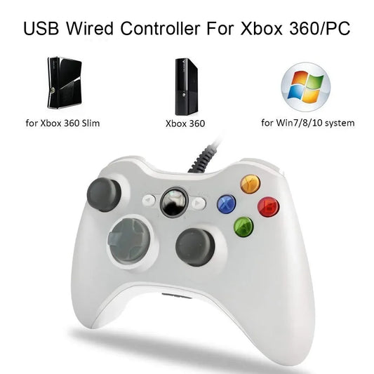 USB Verkabelt Controller Für Xbox 360 /360 Slim Konsole Gamepad Joypad Für PC Joystick Für XBOX360 Konsole Für PC Windows 7,8,10,11 - Golden Bridge Store