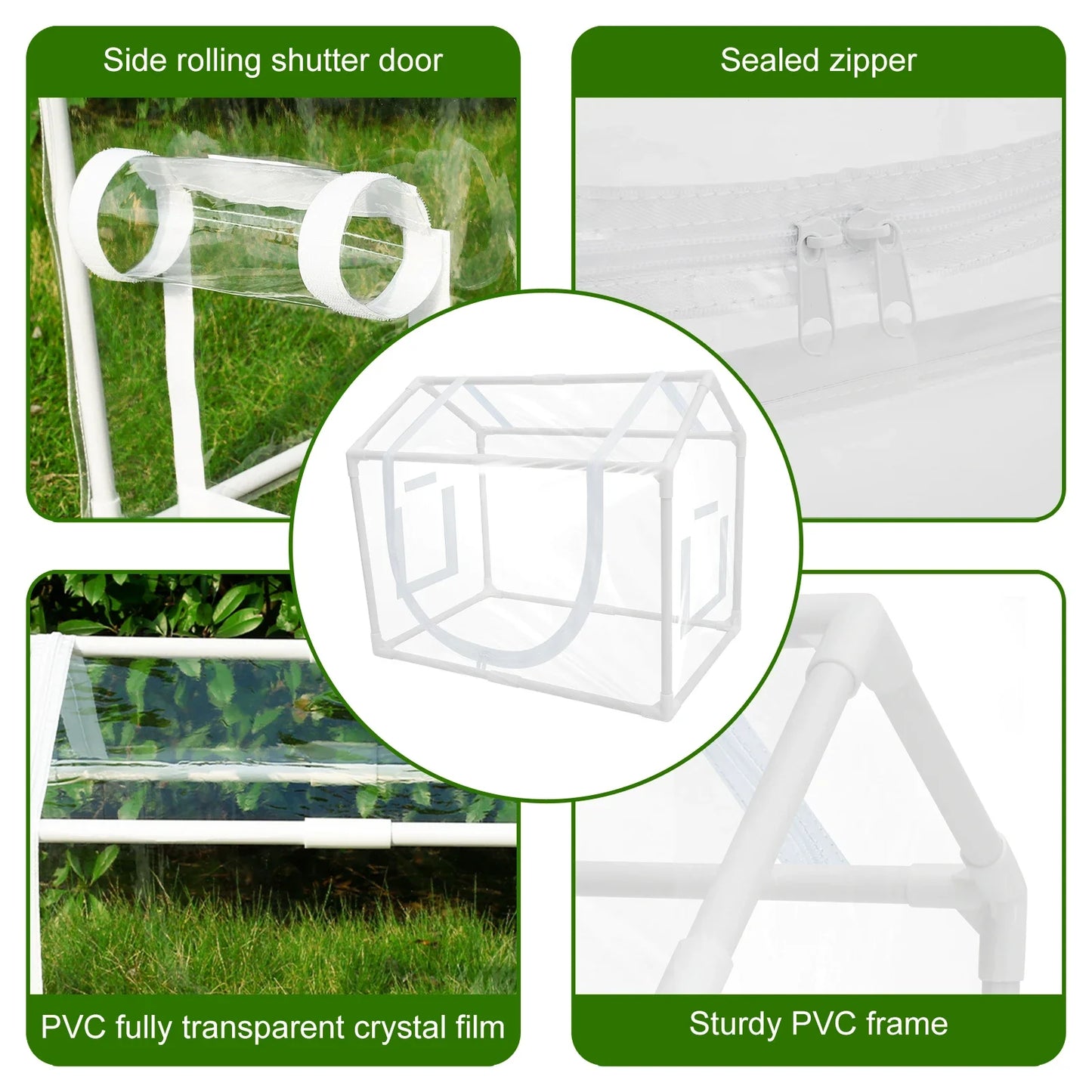 Greenhouse Tent Transparent PVC Indoor Portable Greenhouse Thermostatic Greenhouse Tent Suitable for Backyards Growing Plants