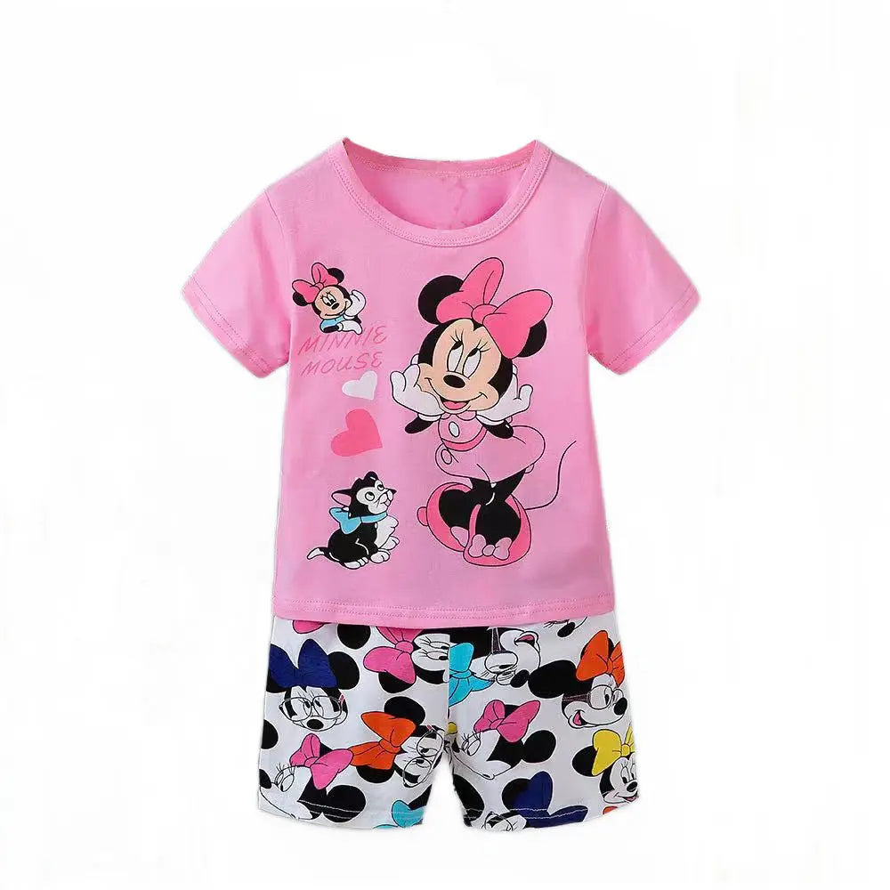 Set de vară cu mânecă scurtă MINISOCN pentru bebeluși - bumbac 0-3M băieți