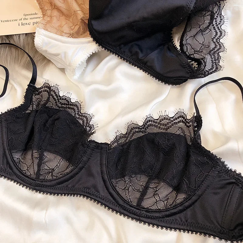 GOGNGTR Ultradünn Spitze - Push Up 3/4 Cup Atmungsaktiv