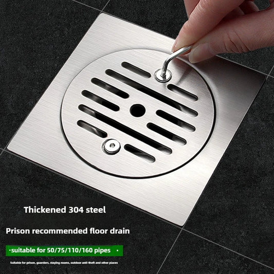 Gefängnis-Bodenablauf Edelstahl Abweisend - Ø10cm,110R