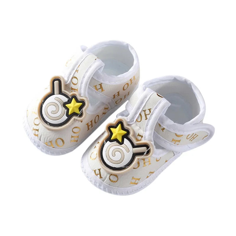 Frühling Herbst Baby Schuhe 2025 - Koreanischer Stil Cartoon Auto Muster - Weiche Sohle Stoff Schuhe 0-8 Monate
