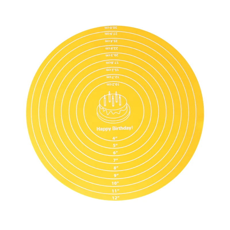 FAIS DU Cake Turntable Pat Silicone Baking Mat For Cake with Size Non-stick High Temperature Resistant Bake Tool Kitchen Gadget