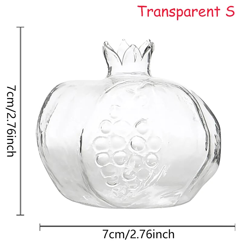 Pomegranate Glass Vase Home Decor Flower Vase Vase for Fruit Cachepot for Flowers Room Decoration Creativity Nordic Decoration