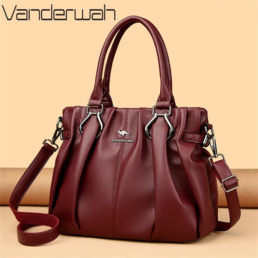 Genți de mână de lux pentru femei, geantă de umăr tip crossbody, de brand autentic, din piele Pu moale, pentru naveta