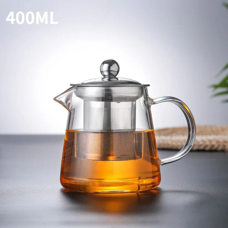 JUNBOPRO Teekanne Hitzebeständig - 850ml Borosilikat Glas - Golden Bridge Store