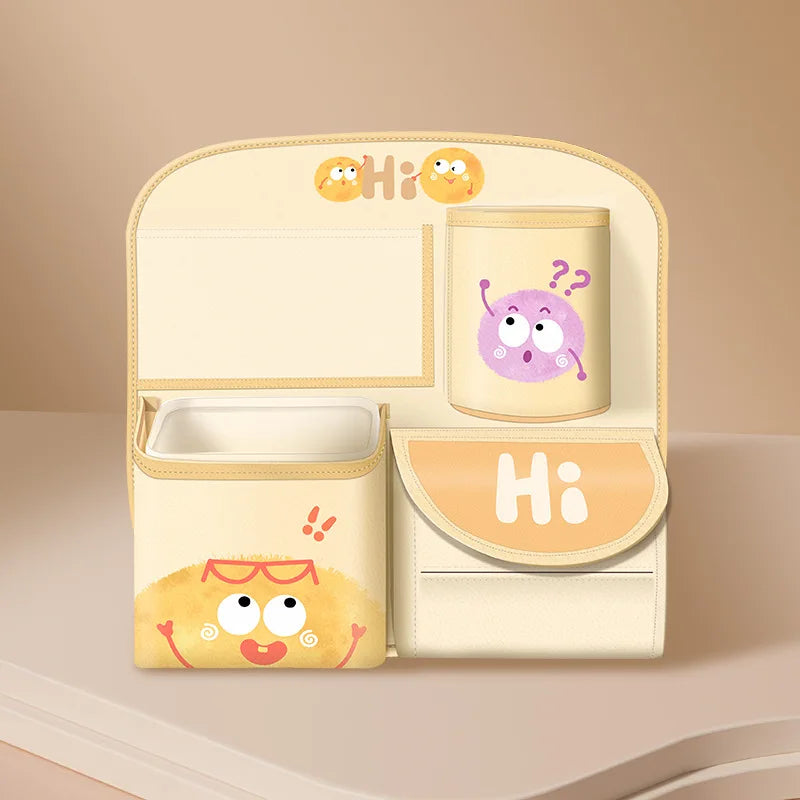 Car Storage Hanging Bag for Car Interior Multi-Functional Car Seat Back Organizer Rear Seat Tissue Box Trash Can Storage Box