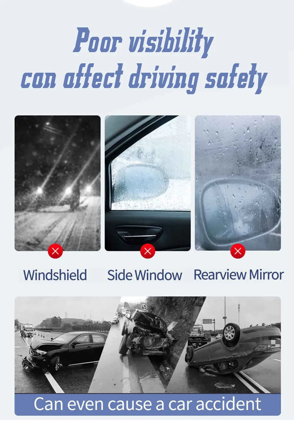 Brangdy Antibeschlagspray - 30ml 100ml Auto Spiegel