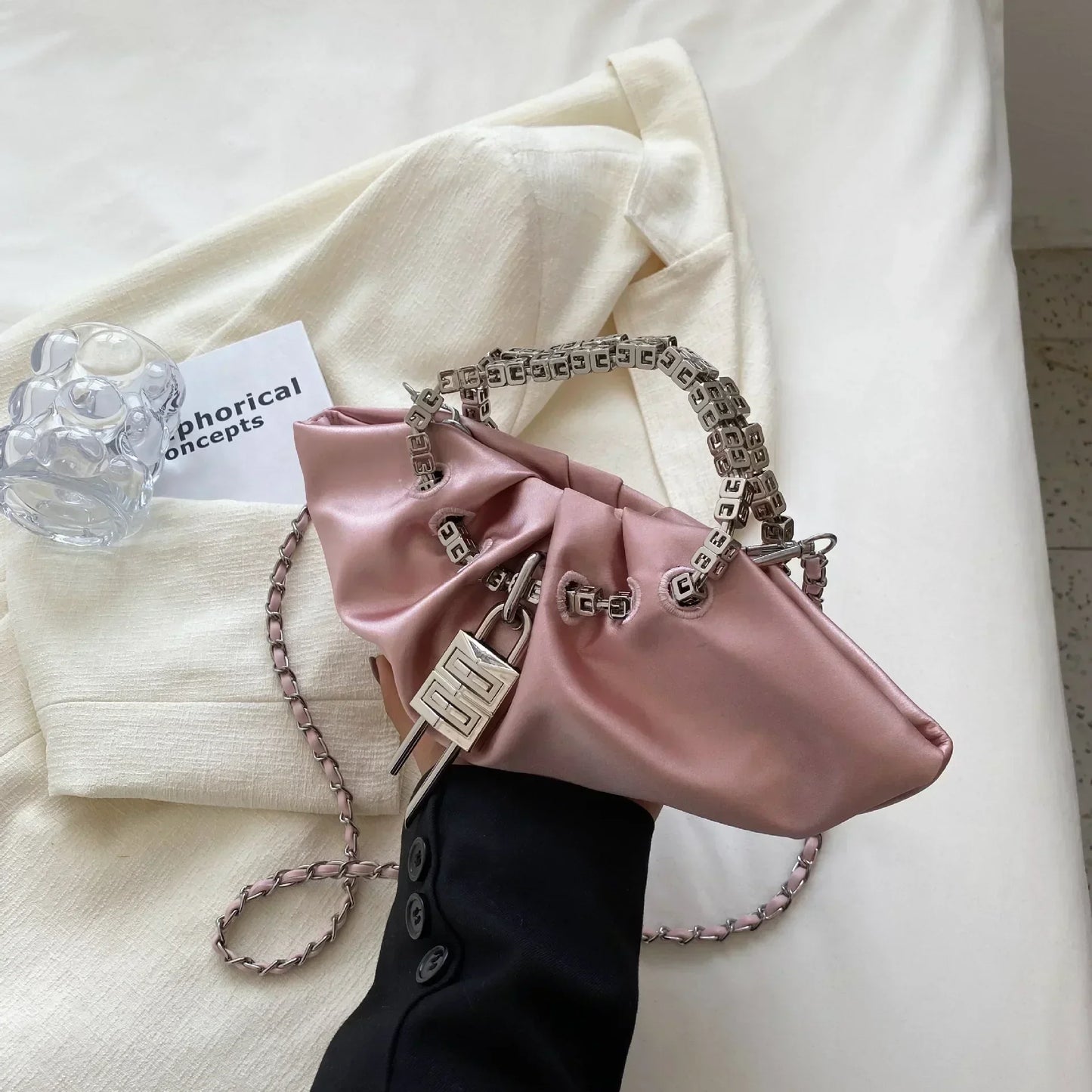 New Fashion Chain Handbags for Women Luxury Crossbody Bag Designer Shoulder Bag Black Female Purse Sac Femme