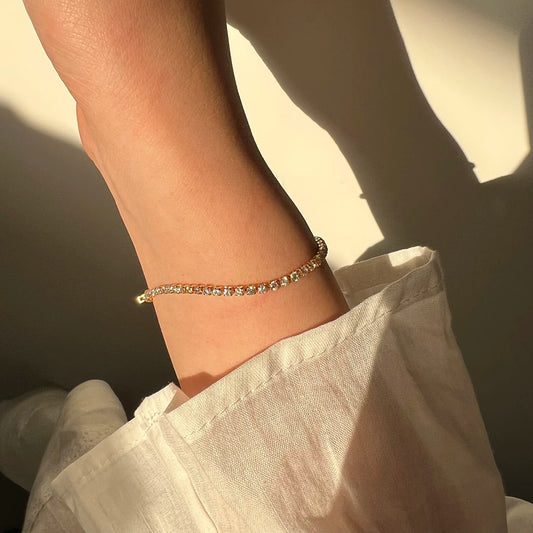 Luxus Klassisch Voller Strass 18K Gold Plattiert Armbänder Für Frauen Funkelnd Einfach Zirkon Armbänder Schmuck Geburtstag Geschenke