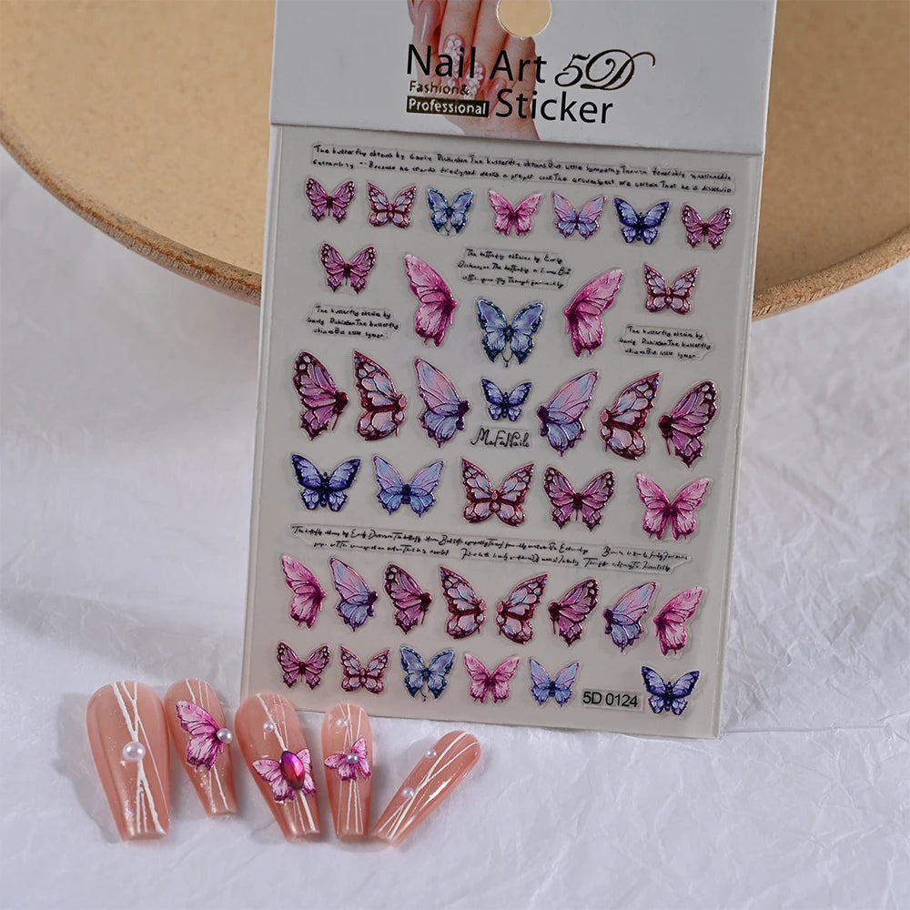 HotPressChoice 5D Schmetterling Sticker - Aurora Glanz 3D