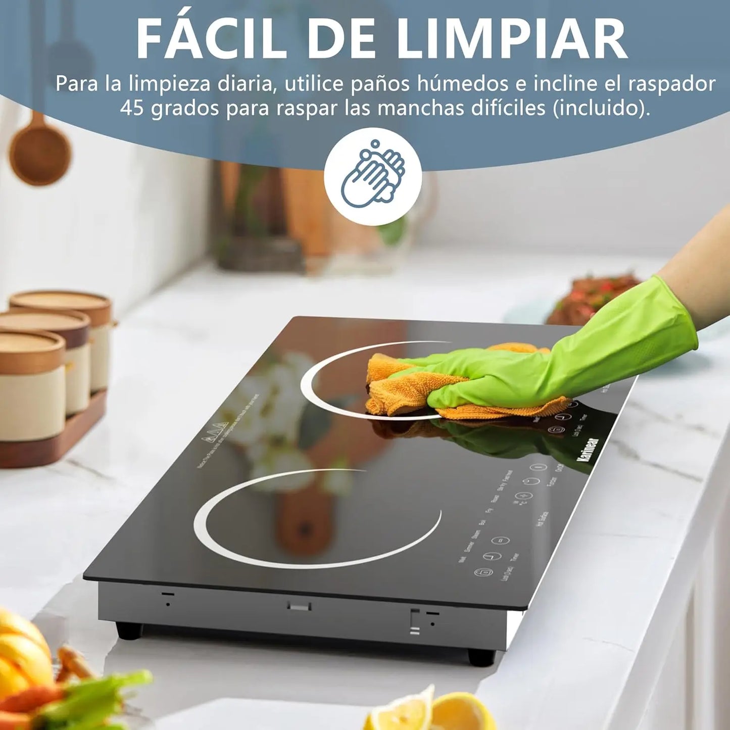 Elektro-Kochfeld 2025: Karinear 2 Burners Ceramic Electric 60x35 Countertop Built-in 110-120V 220-240V Collection