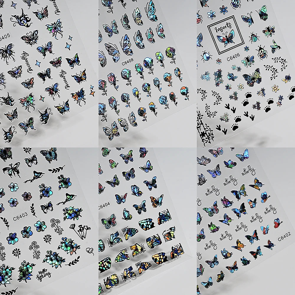 Fluturi Holo Y2K MAFANAILS - 12 Autoadezive