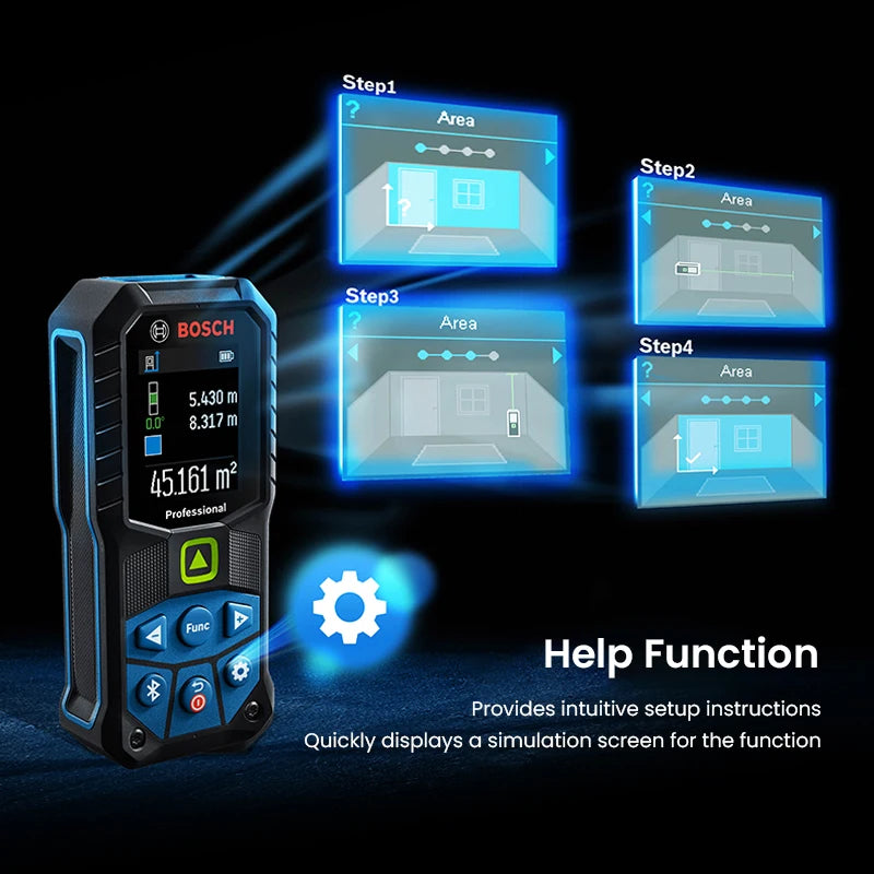 Bosch GLM 50-27 CG Professional Laser Entfernungsmesser 2025 - 50M Elektronisch Messwerkzeuge - Bluetooth App Fernsteuerung Farbiges Display