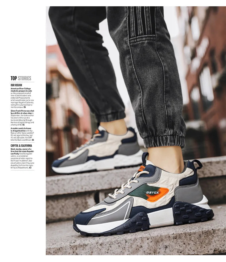 Pantofi sport LuxeStep Max cu platformă - Mărime de iarnă 45 Piele 4cm