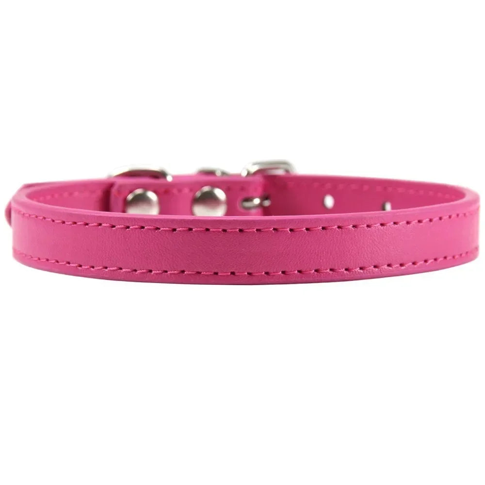 Colorful Leather Puppy Cat Collar Cute Kitten Necklace Name Personalized Collar for Cats Dogs Pet Supplies Accessories Harness