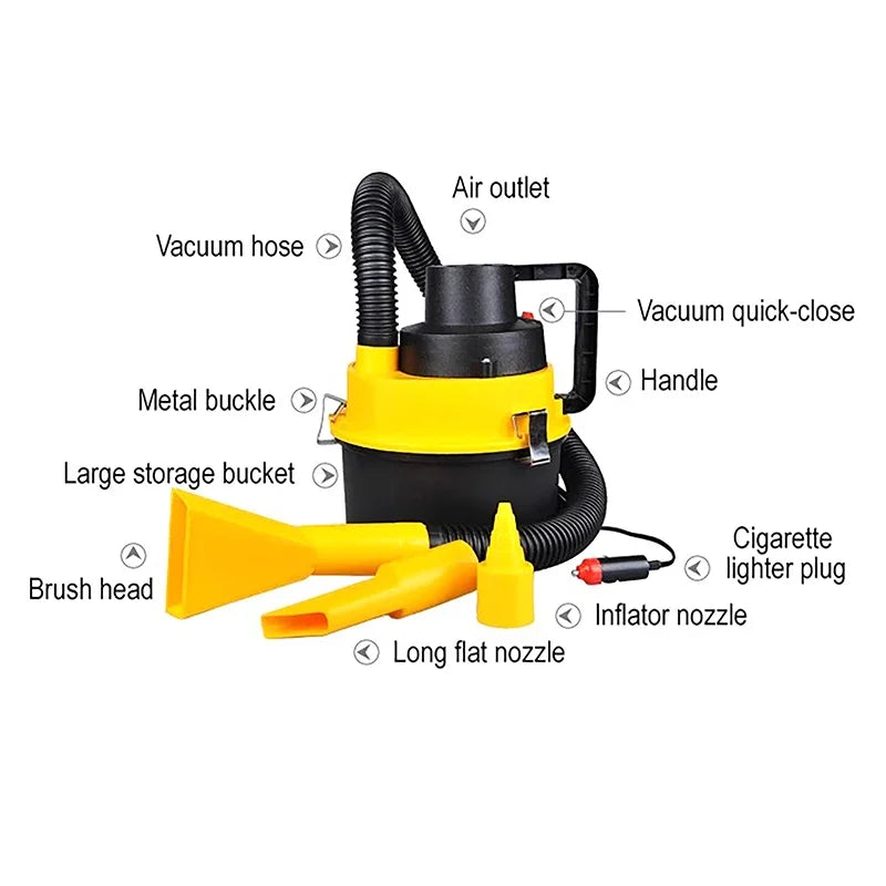 Hign Concerned Auto Staubsauger Starkes Saugen- 90W 12V 1kg