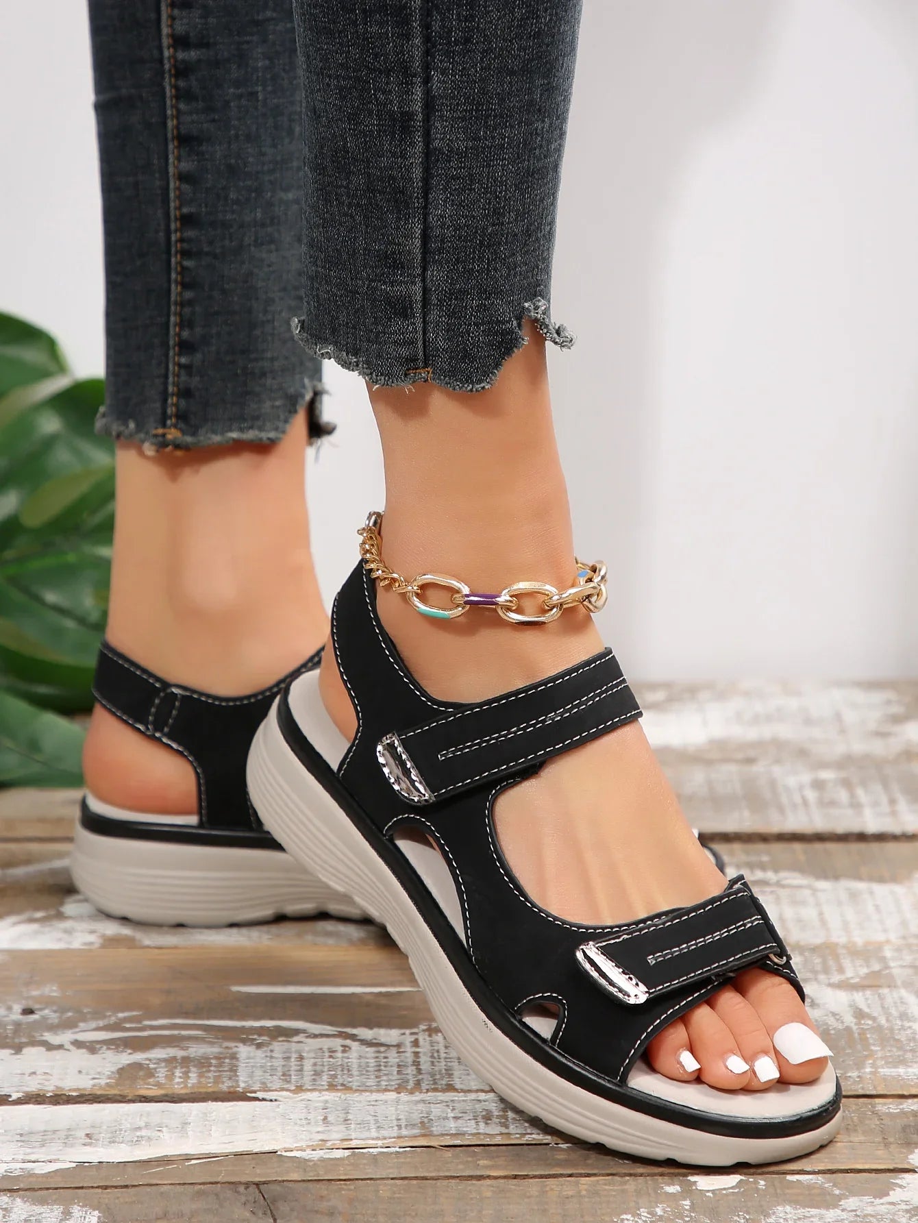 JAYHW Wedges Atmungsaktiv - Damen Rutschfest Keil 1-3cm