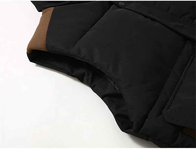 Fujian Herren-Weste abnehmbar Kapuze - Baumwolle, warm, L