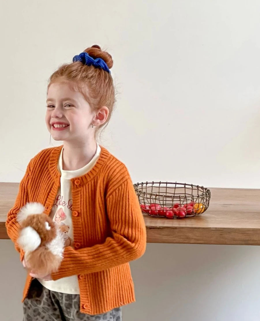 KoreanGirls Cardigan Stripe Design - Baumwollmischung Größe 3-6Y Reguläre Passform