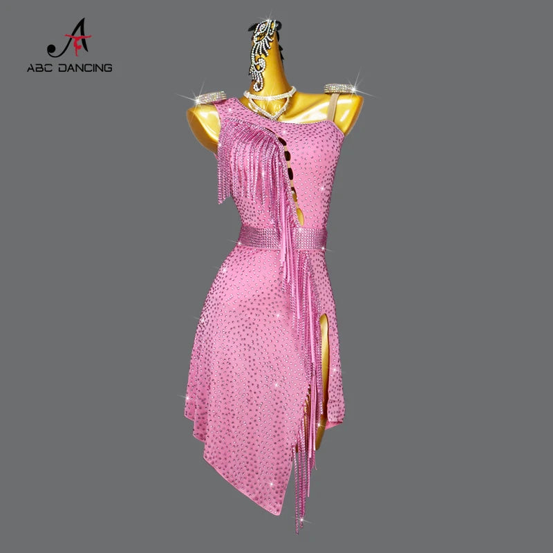 Elegante Partykleider Für Frauen 2025 Neu Lateinische Tanzkleidung Sexy Tanzkleidung Kostüm Linie Rock Kinder Mädchen Bühne Sport Anzug Anpassbar
