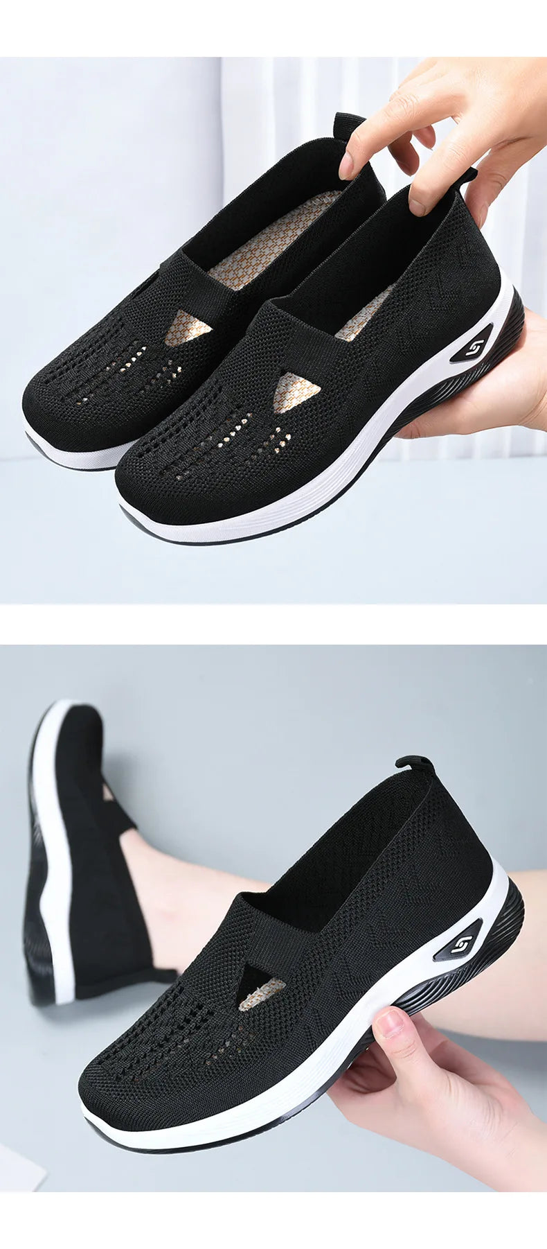 Schuhe Für Frauen Sommer Mode Frauen Cut-out Sneakers Casual Atmungsaktiv Slip On Walking Schuhe Leicht Outdoor Flach Schuhe