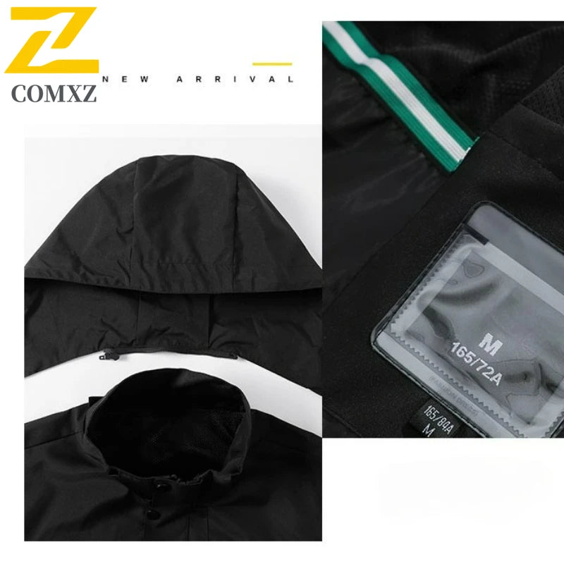 OutdoorPro Jacke wasserdicht - 8XL Kapuze PES winddicht