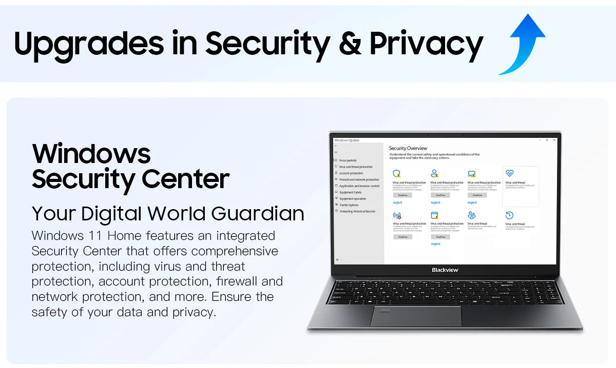 Laptop Blackview AceBook 8 15.6" 12th Gen Intel Alder Lake N97 16GB RAM 512GB SSD + extensie până la 1TB Windows 11 Home 15.6"