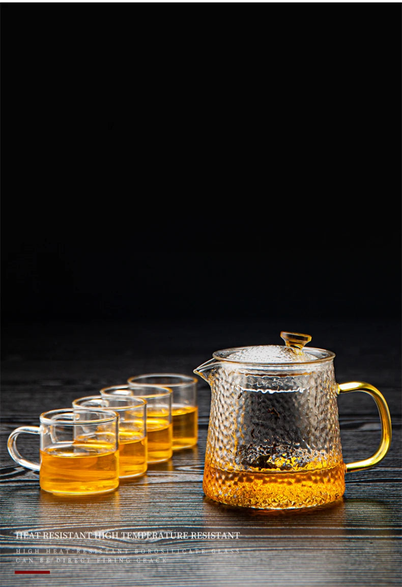 GIANXI High Quality Heat Resistant Glass Tea Pot Chinese Kung Fu Tea Set Puer Kettle Coffee Glass Pot Convenient Office TeaPot