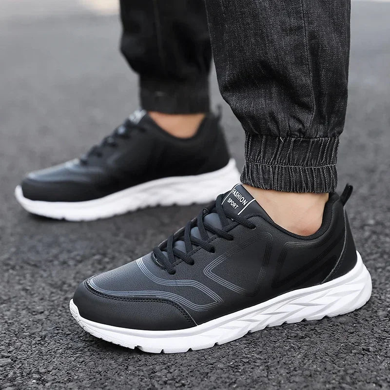 Sneakers Men Casual Shoes Comfotable Lightweight 2025 New Men High Quality Running Shoes Outdoor Waterproof Leather Sport Shoes