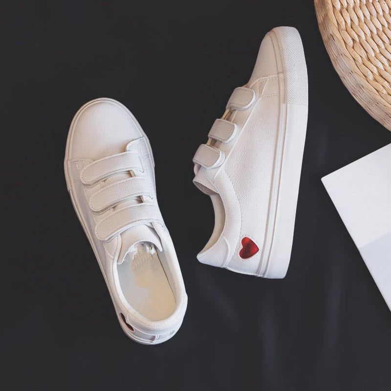 Women Sneakers Fashion Breathble Vulcanized Shoes Pu Cute Cat Cartoon Lace Up Casual White Women Shoes Zapatos De Mujer Female