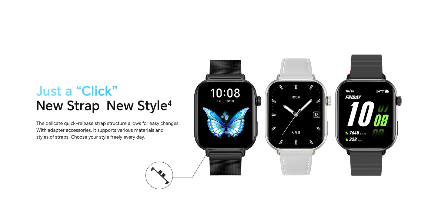 Global Version HONOR CHOICE InFoWear Watch 2i Smartwatch 1.85inches AMOLED Screen All-Day Health Monitoring Bluetooth Call