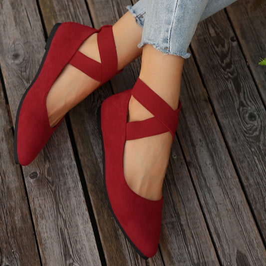 RZSMTYA Damen Atmungsaktiv Loafer - Gummisohle Spitze