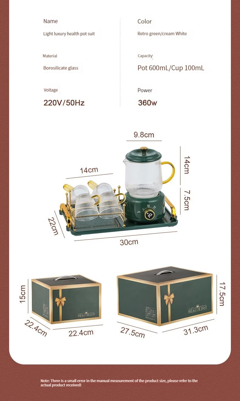 Gesundheitserhaltung Topf, Multi-funktional Haushalt Büro Konstante Temperatur Topf, Klein Glas Vollautomatisch Medizin Topf