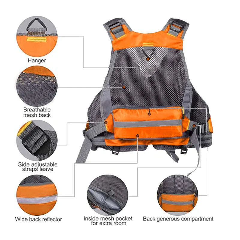 GuangdongChoice Angelweste Verstellbar - Nylon, Netz