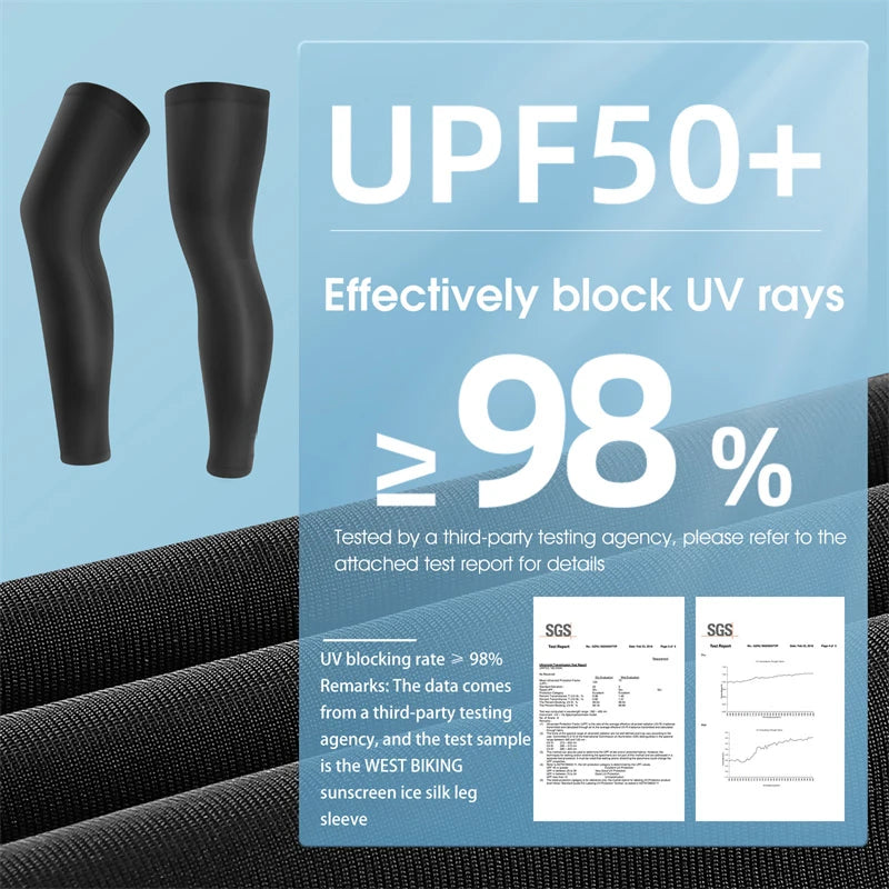 WEST BIKING Sommer Radfahren Bein Kompression Ärmel Outdoor Sport Schnell Trocken Knie Schutz Leggings Laufen Basketball Anti UV