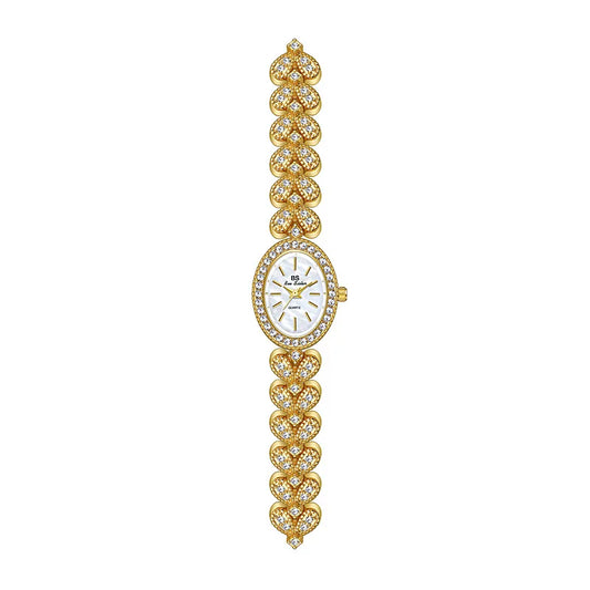 Uhren Frauen Luxus Vintage 2025 - Elegant Golden Armband Damen Uhr - Gold Strass Quarz Armbanduhren Geschenke Frauen Reloj