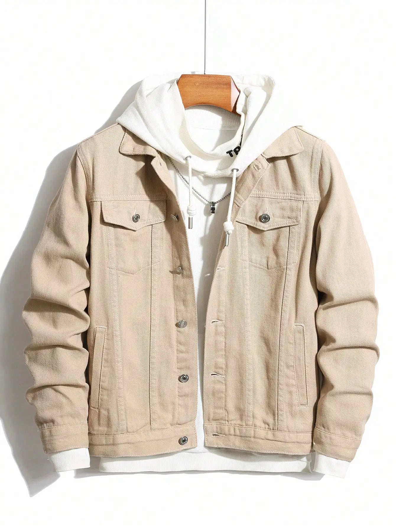 UrbanStyle Jeansjacke Khaki - Herren Baumwolle, Normal