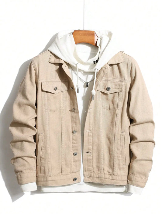 UrbanStyle Jeansjacke Khaki - Herren Baumwolle, Normal