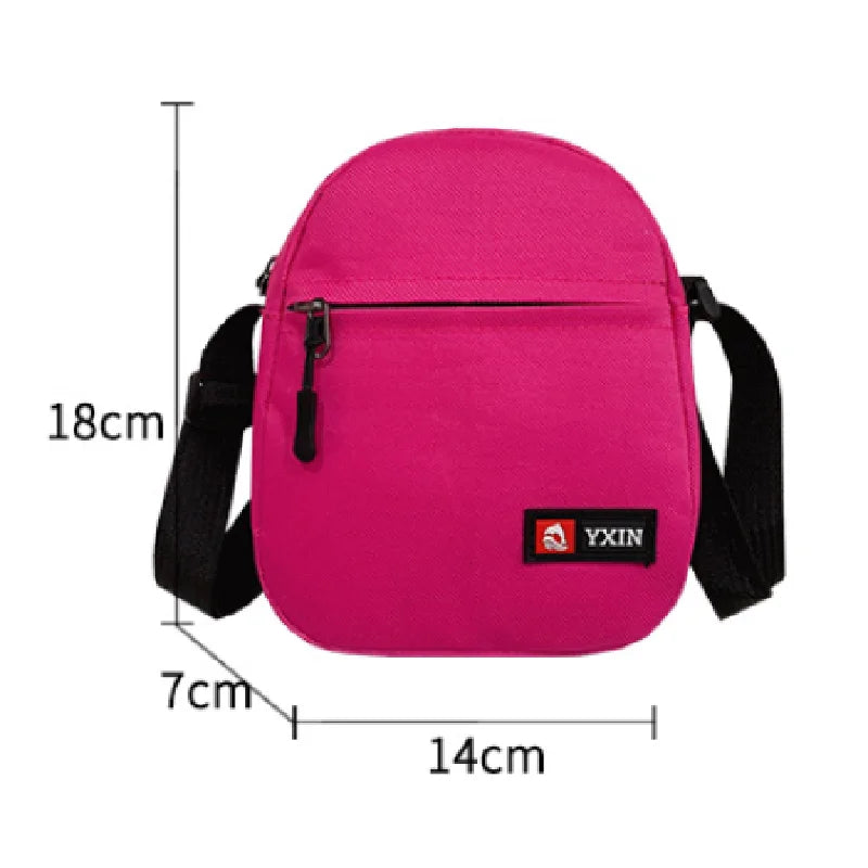 Female Crossbody Bag Ins Fashion Solid Color Zipper Mini Canvas Bag Vertical Square Messenger Waist Bags For Women Сумка Женская