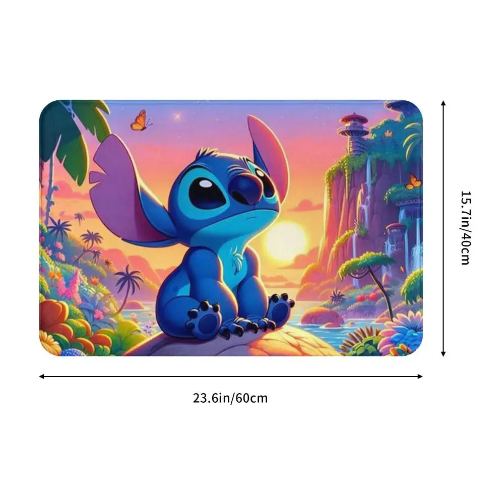 Custom Cartoon Stitch Floor Door Kitchen Bathroom Mat Anti-Slip Outdoor Doormat Bedroom Balcony Entrance Rug Carpet Footpad