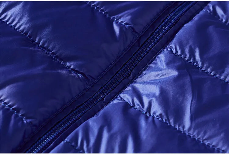 Blaue Herren-Weste Stehkragen - dünn, ärmellos, M-4XL