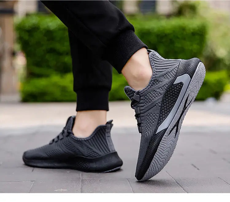 Men Sneakers Breathable Mesh Casual Shoes Black White Platform Shoes Fashion Sneakers Luxury Men's Shoes Tennis Man Size 39-44