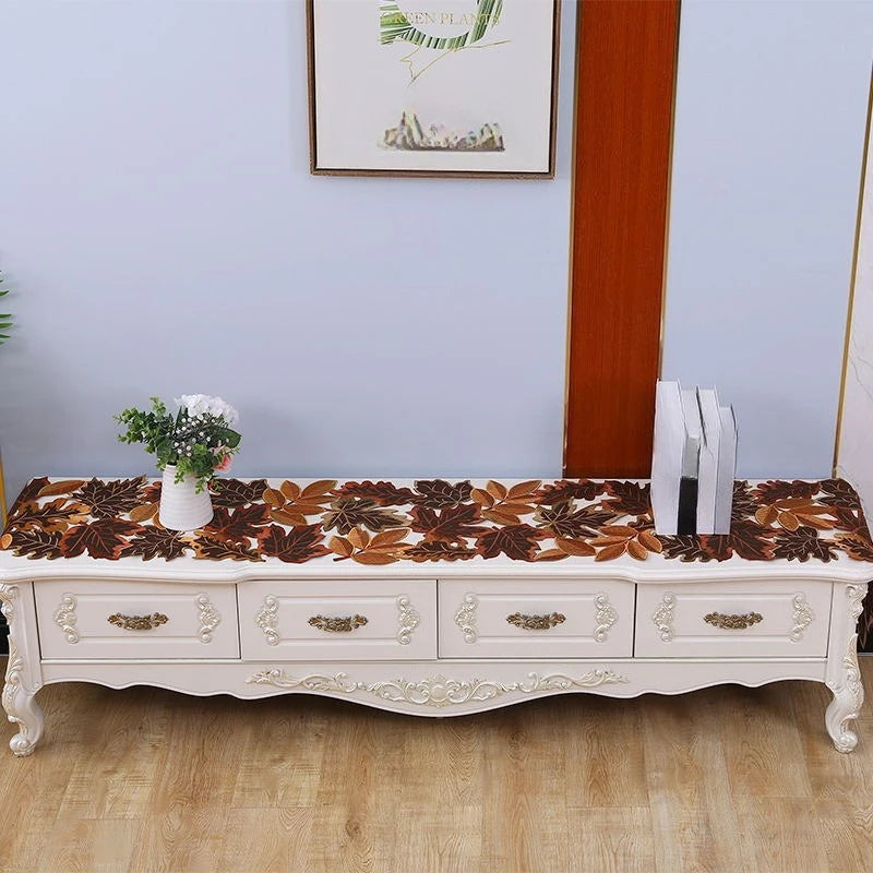 HubeiCraft Ahornblatt Tischläufer - Mehrfarbig Lang 220 cm