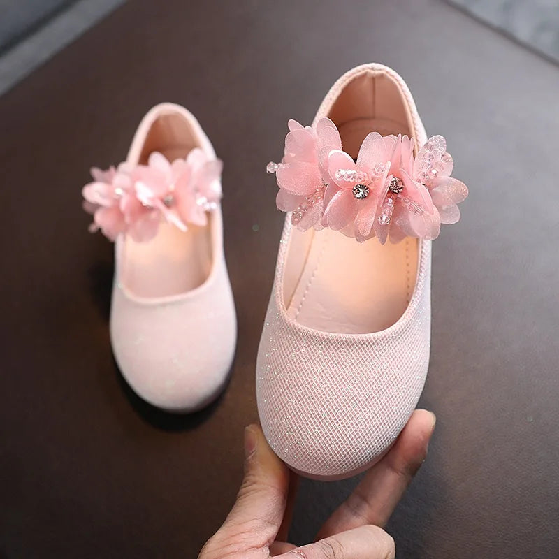 Sommer Baby Mädchen Prinzessin Schuhe - Weiche Sohle Sneaker mit Schleife und Blumen - Casual Kleinkind Schuhe