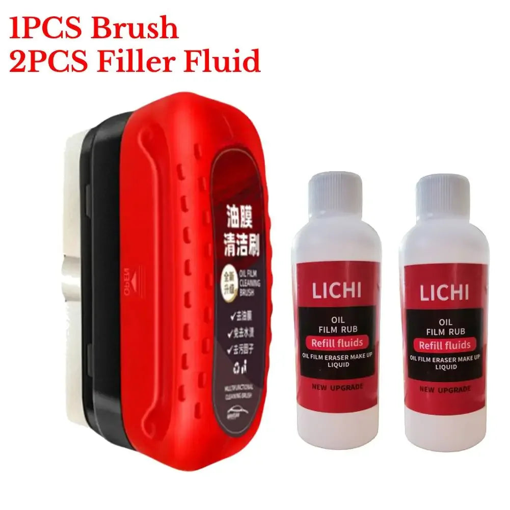 Autoglas-Reiniger 2025: Car Glass Oil Film Remover - Powerful Windshield Cleaner Sponge Brush Water Spots Collection - Golden Bridge Store