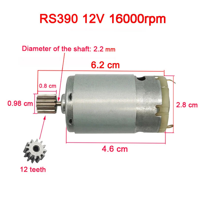 Children's electric car DC motor, kid's car high speed motor,DL 550 High-power motor 570 35000rpm engine